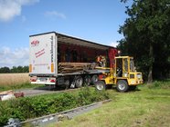 Radlader bei Entladen